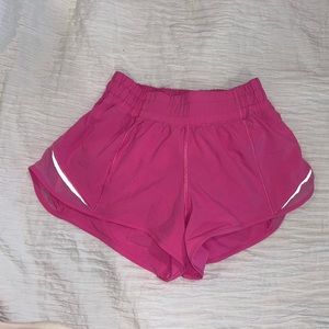 Pink hotty hot lululemon shorts